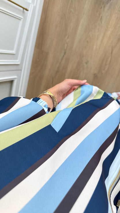 Striped satin co-ord set