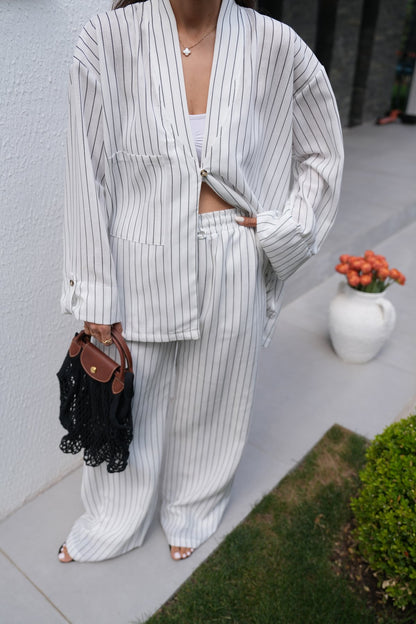 Striped boheme set
