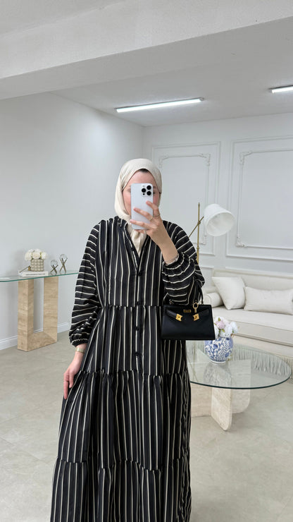 Striped boheme dress