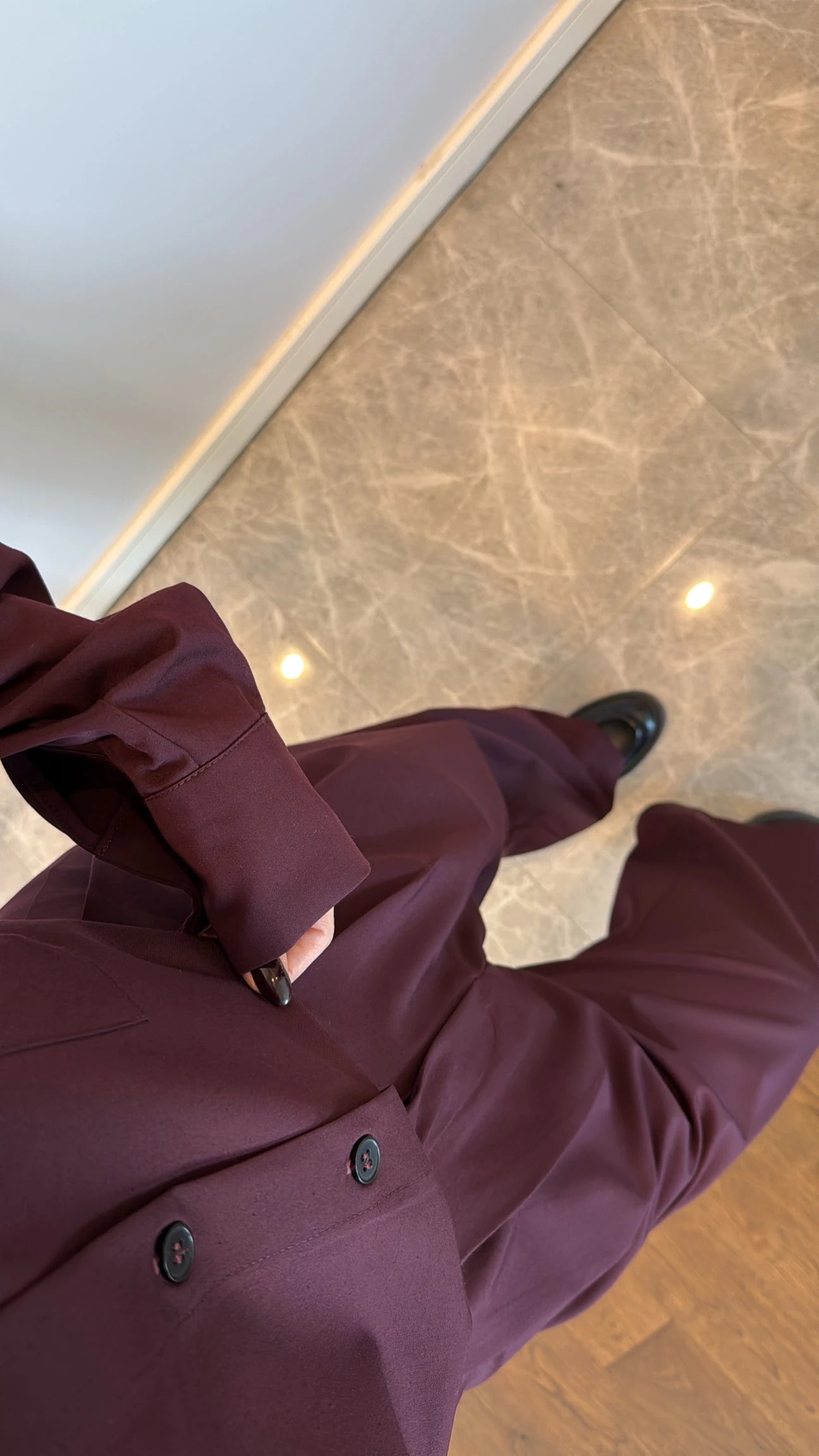 Poplin Oversize shirt with pleated wide leg trouser co-ord set