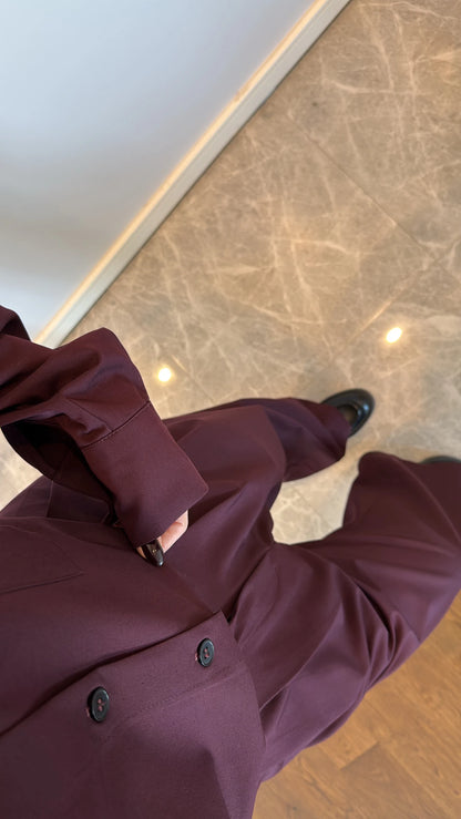 Poplin Oversize shirt with pleated wide leg trouser co-ord set