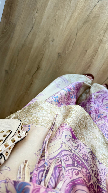 Printed satin set