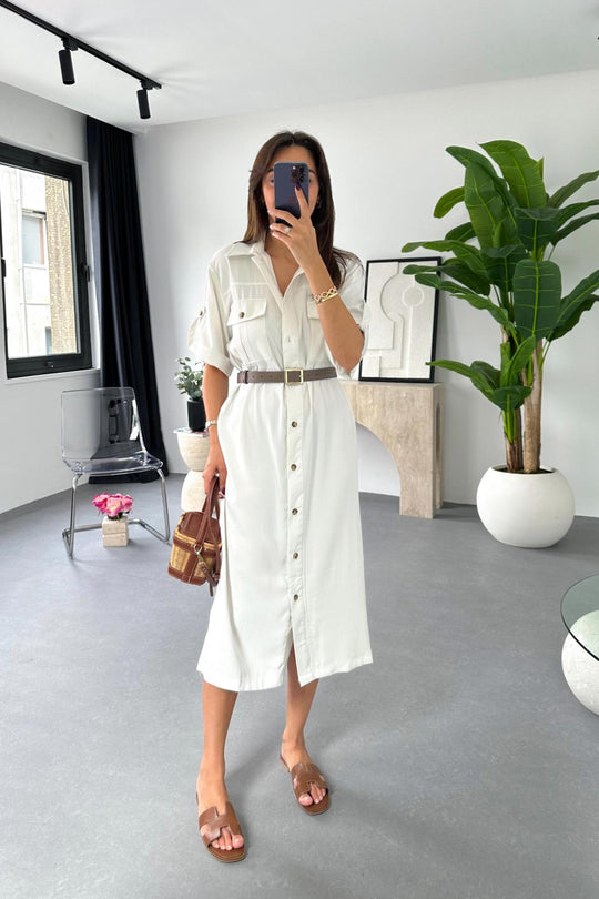 Tencel short sleeve dress