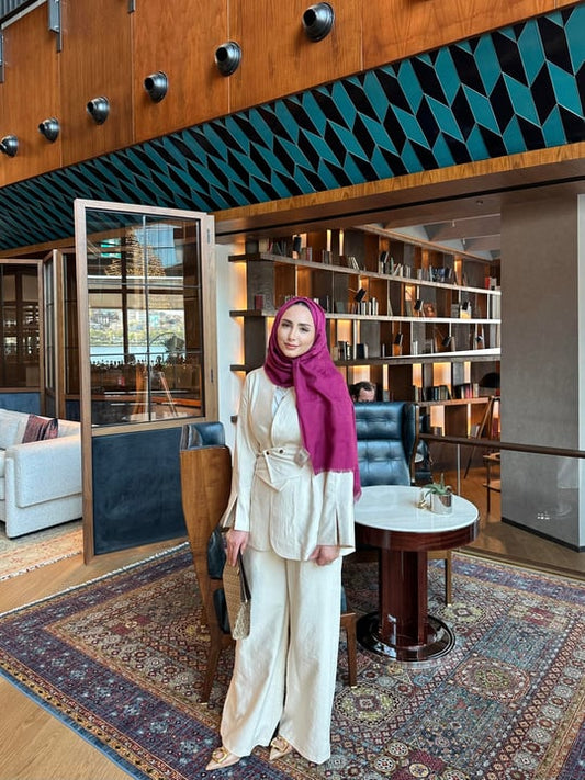 Jacket with belted, wide leg trouser co-ord set