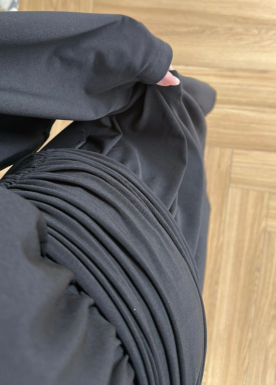 Draped Premium Dress - black