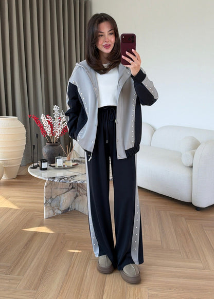 Contrast Oysho fabric tracksuit with Parachute Details