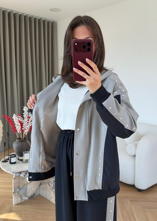 Contrast Oysho fabric tracksuit with Parachute Details