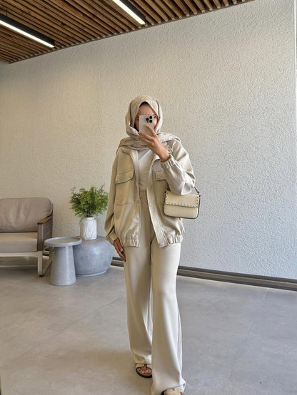 Double pockets oysho fabric tracksuit