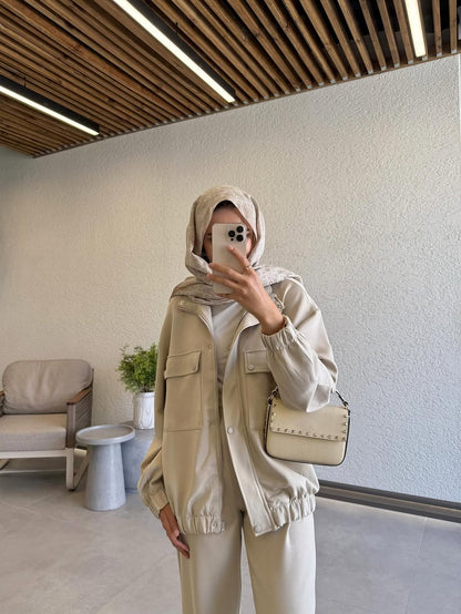 Double pockets oysho fabric tracksuit