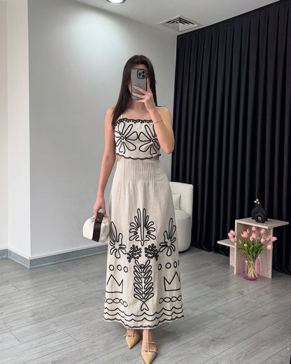 Dress with embroidery details
