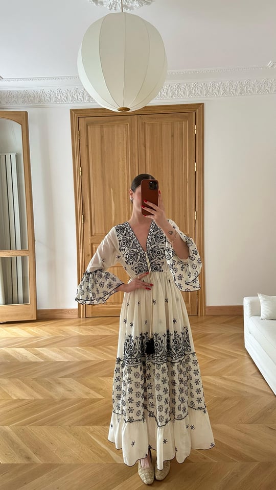 Boheme dress with embroidery details