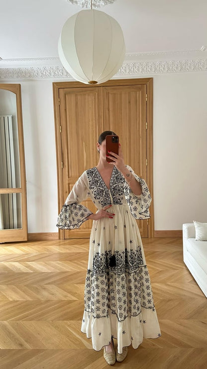 Boheme dress with embroidery details