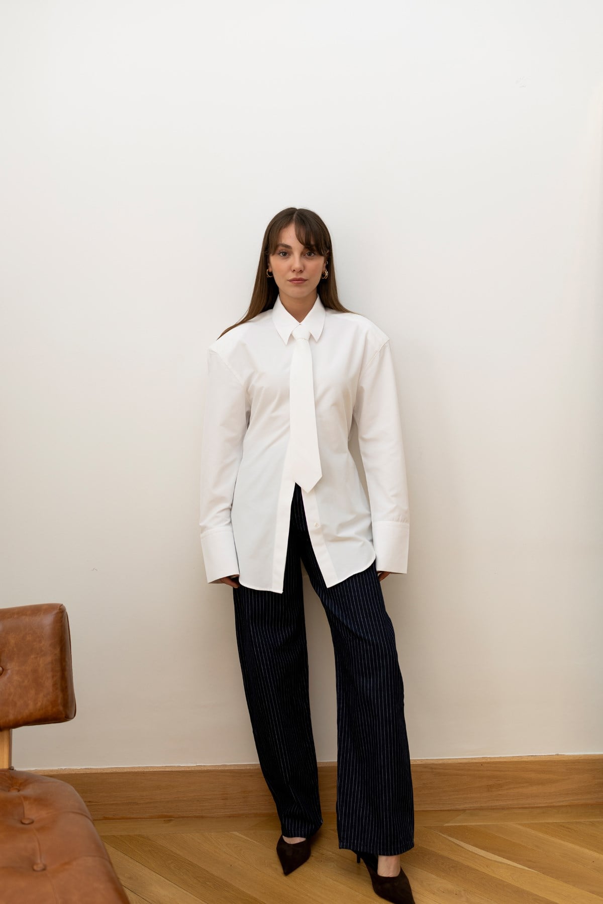 Off-white padded shirt with tie back