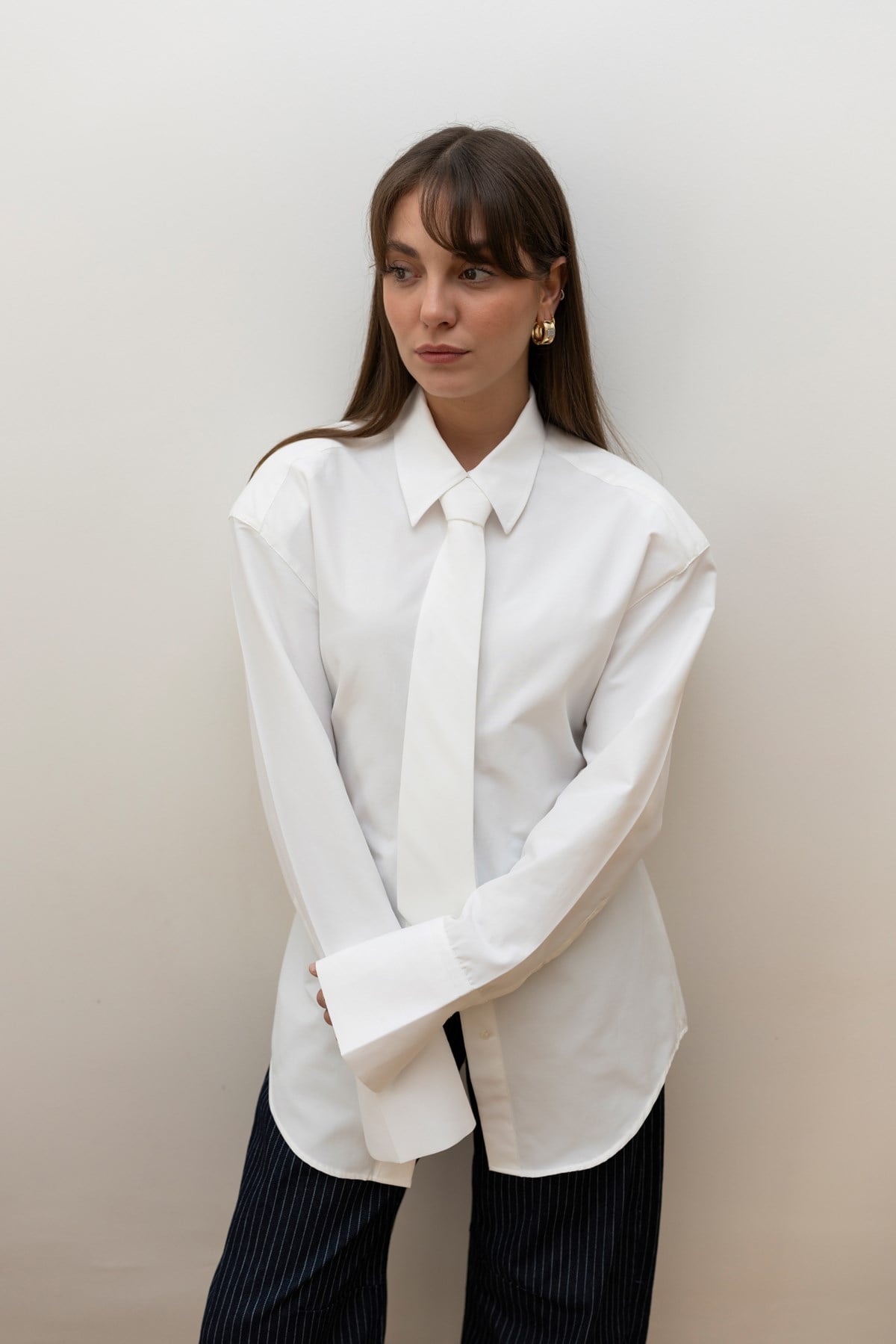 Off-white padded shirt with tie back