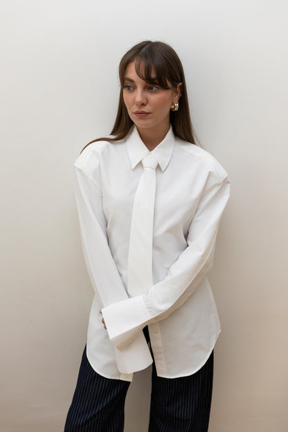 Off-white padded shirt with tie back