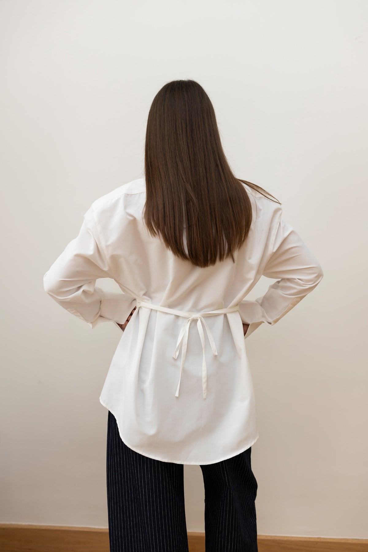 Off-white padded shirt with tie back