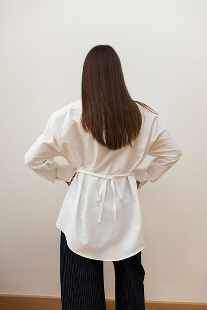 Off-white padded shirt with tie back