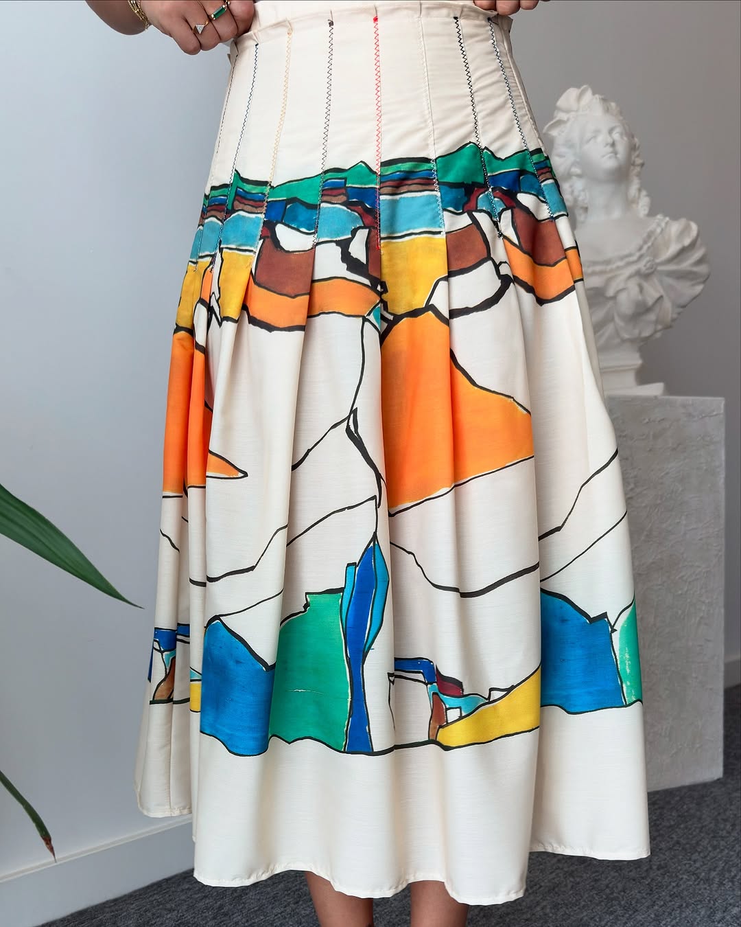 Printed boheme skirt