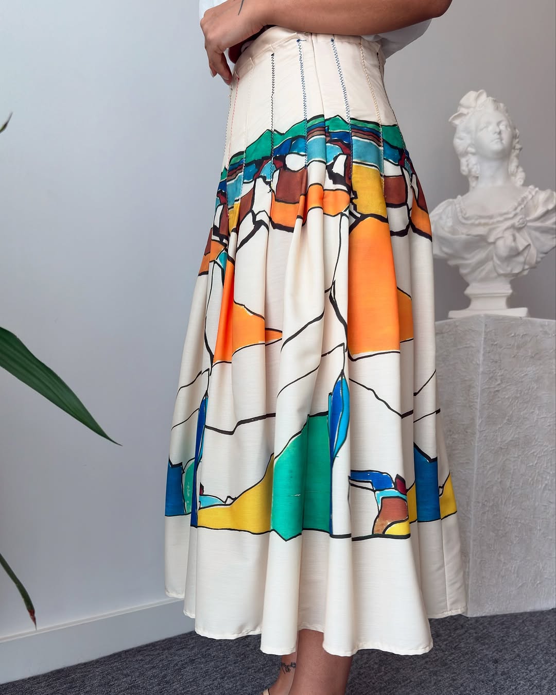 Printed boheme skirt