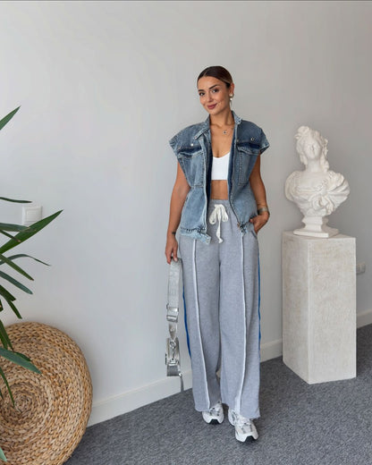 Oversize jeans vest