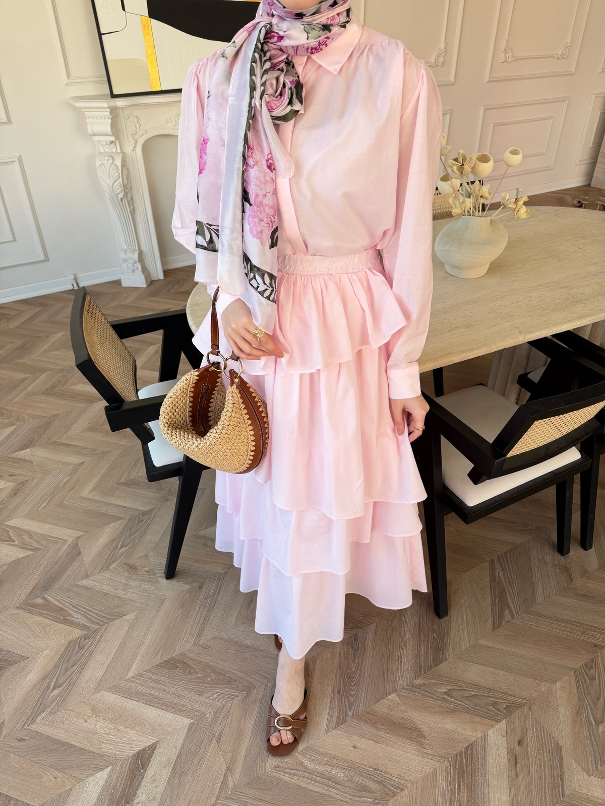 Shirt with Ruffled Skirt co-ord set