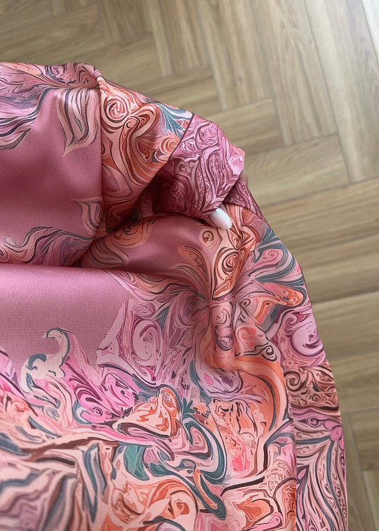 Blush Paisley Satin Co-Ord Set