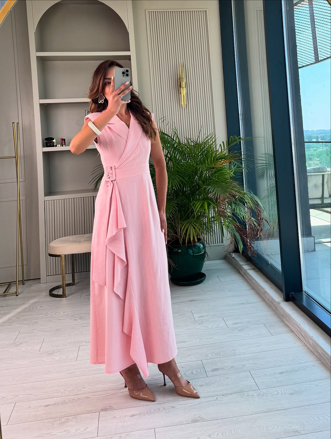 Linen Belted dress