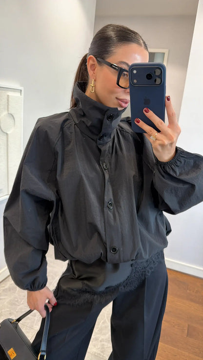 Parachute material oversized jacket (without lining)
