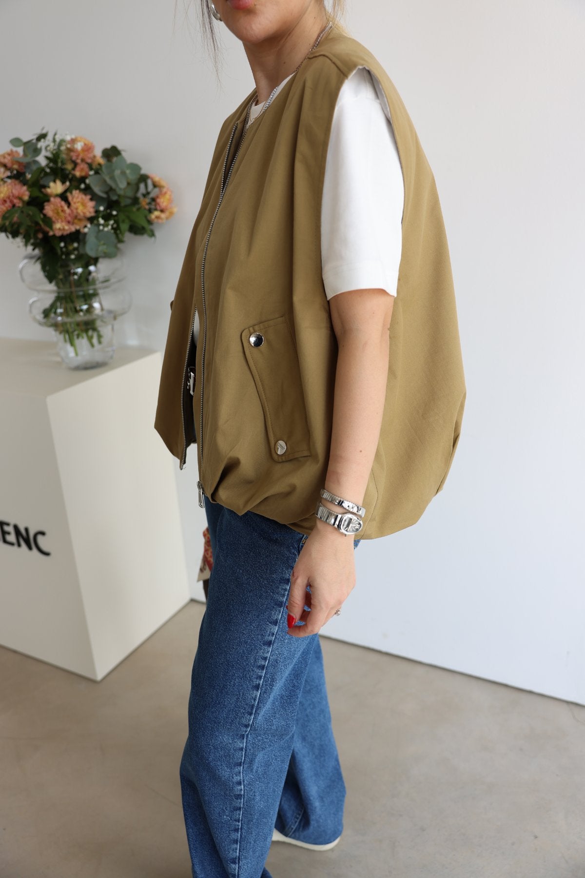 Gabardine vest