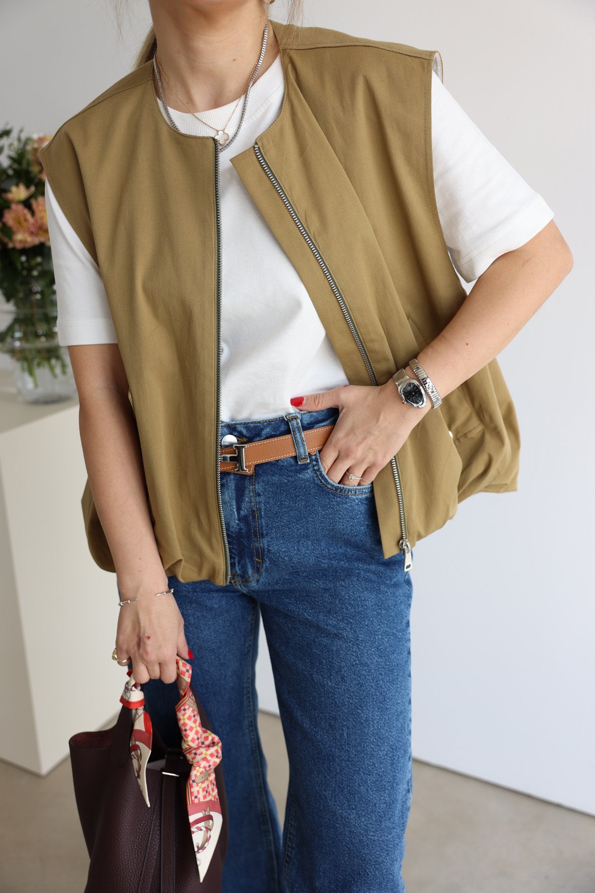 Gabardine vest
