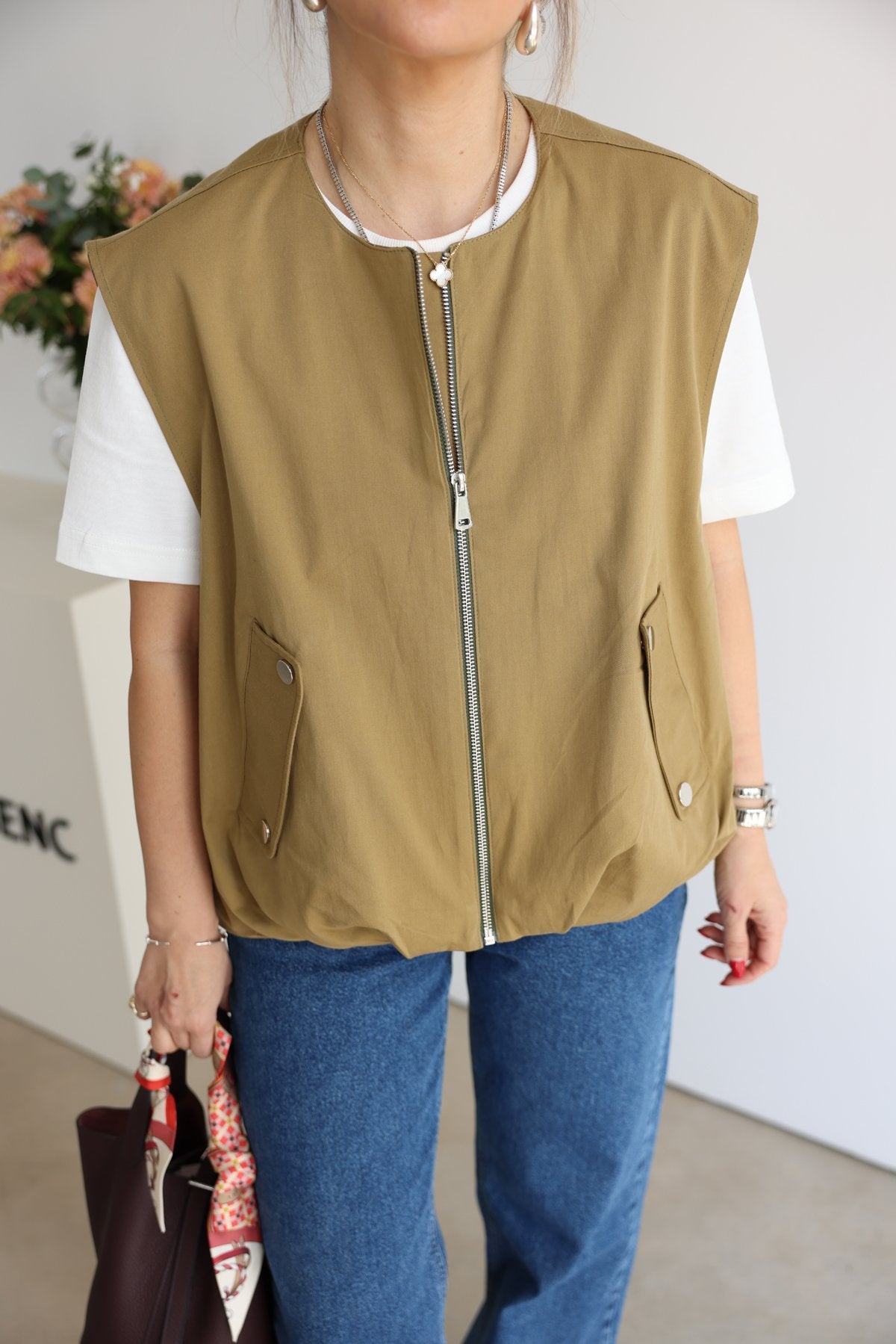 Gabardine vest