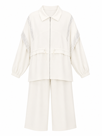 Tencel modal fabric oversized studded shirt set