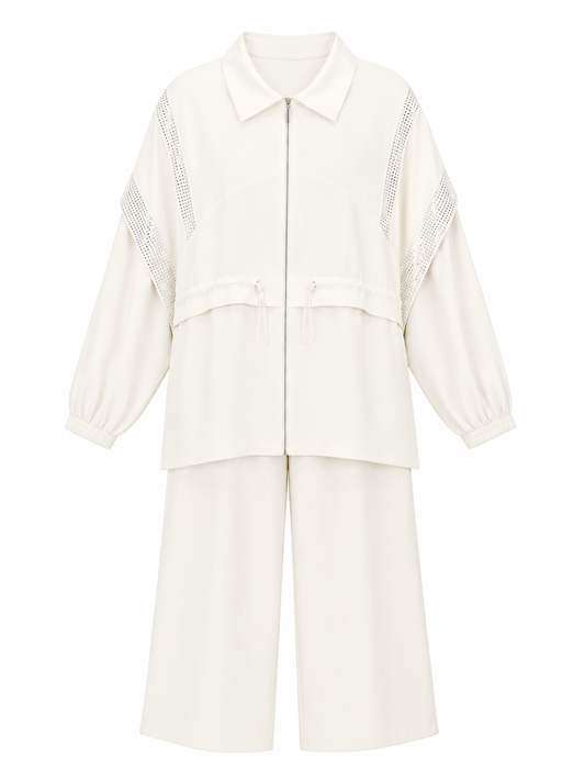Tencel modal fabric oversized studded shirt set