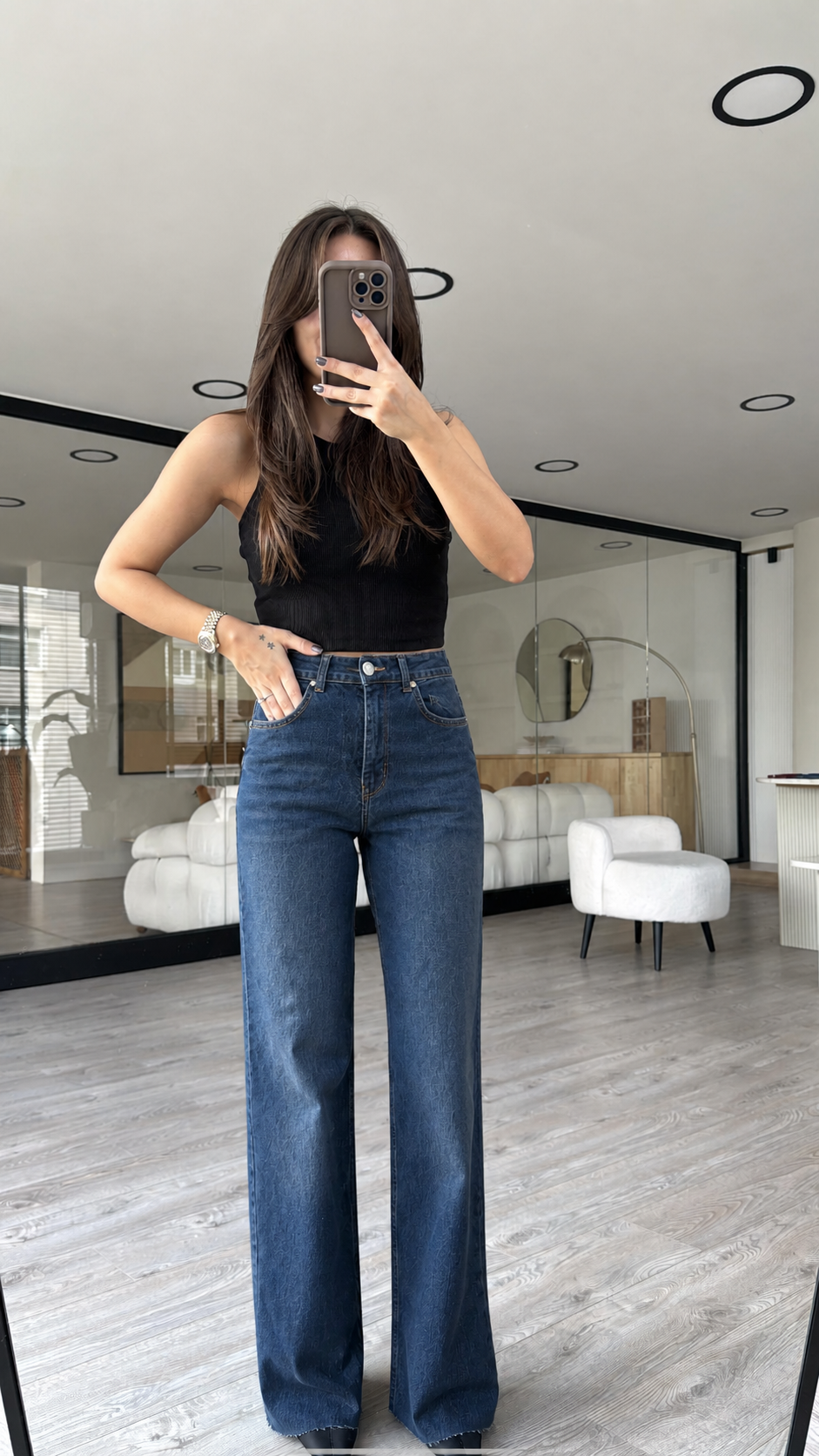 Zara wide leg Jean (stretchy)