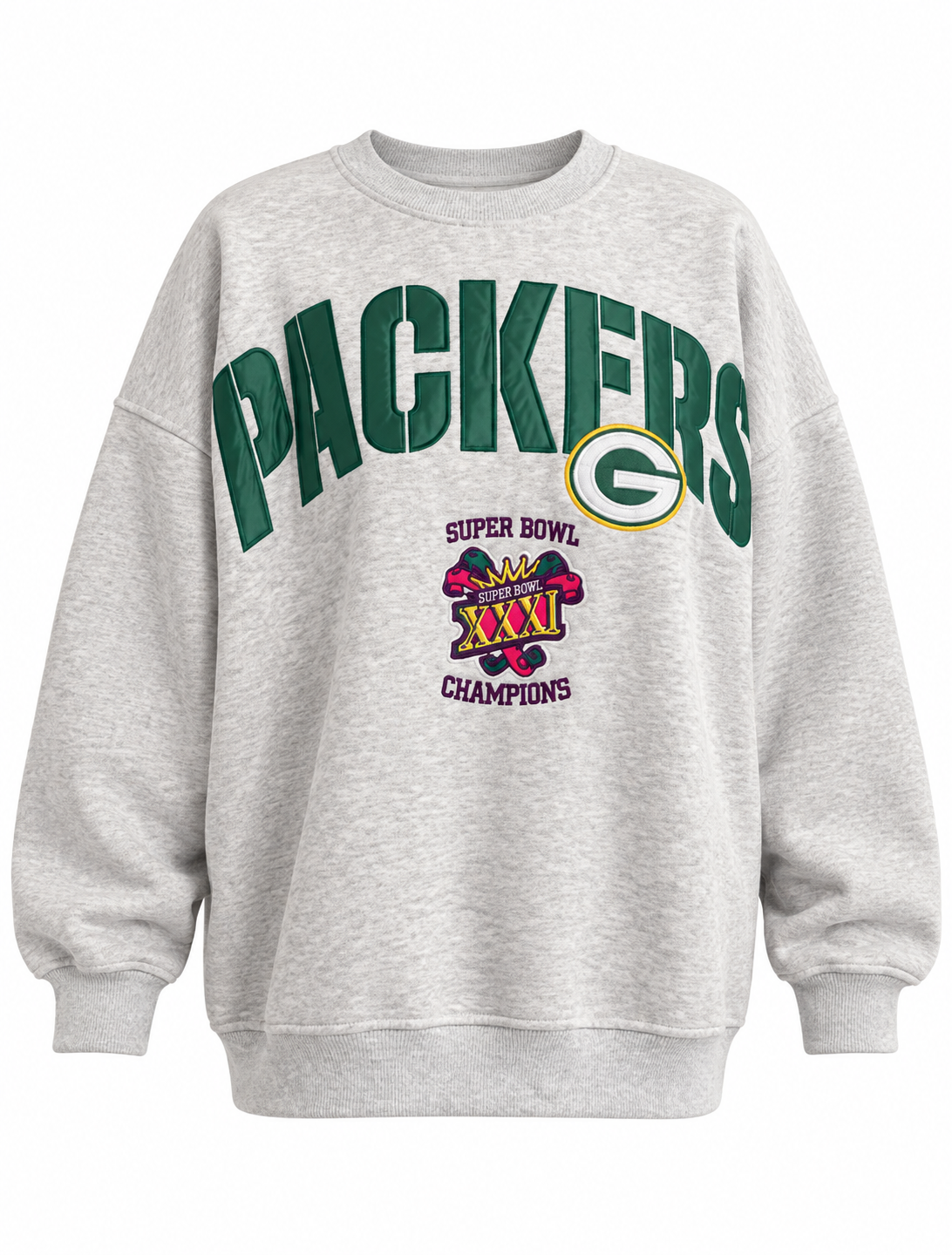 Oversize Sweatshirt with Applique Embroidery