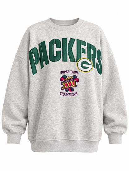 Oversize Sweatshirt with Applique Embroidery