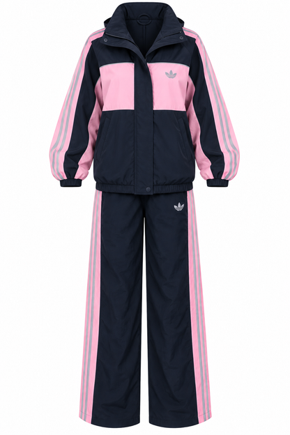 Parachute fabric contrast Blocked Brand Model Set - navy blue