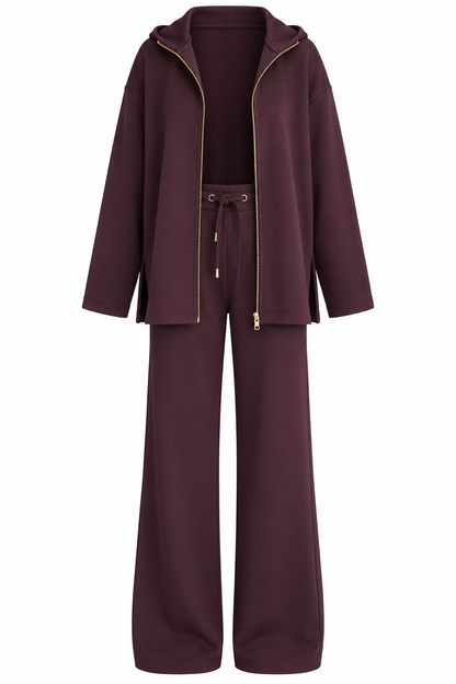 Network Oysho fabric tracksuit - deep plum