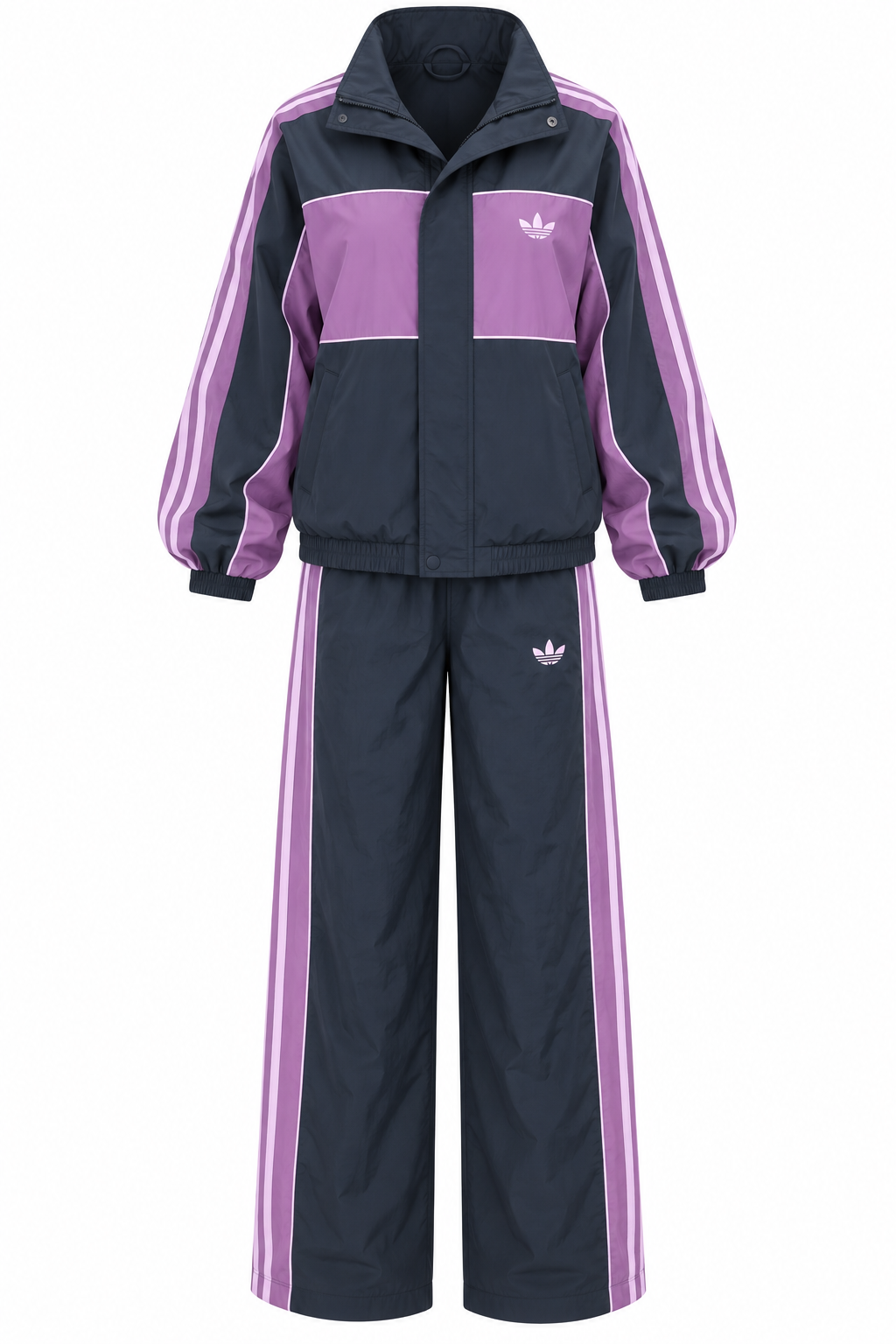 Parachute fabric contrast Blocked Brand Model Set - Dark grey