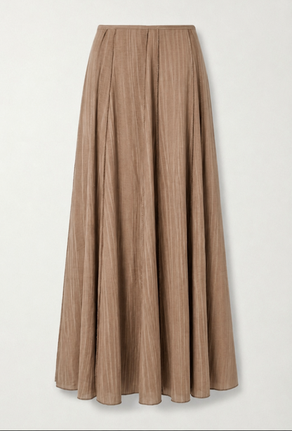 Striped textured fabric hazel Long Skirt