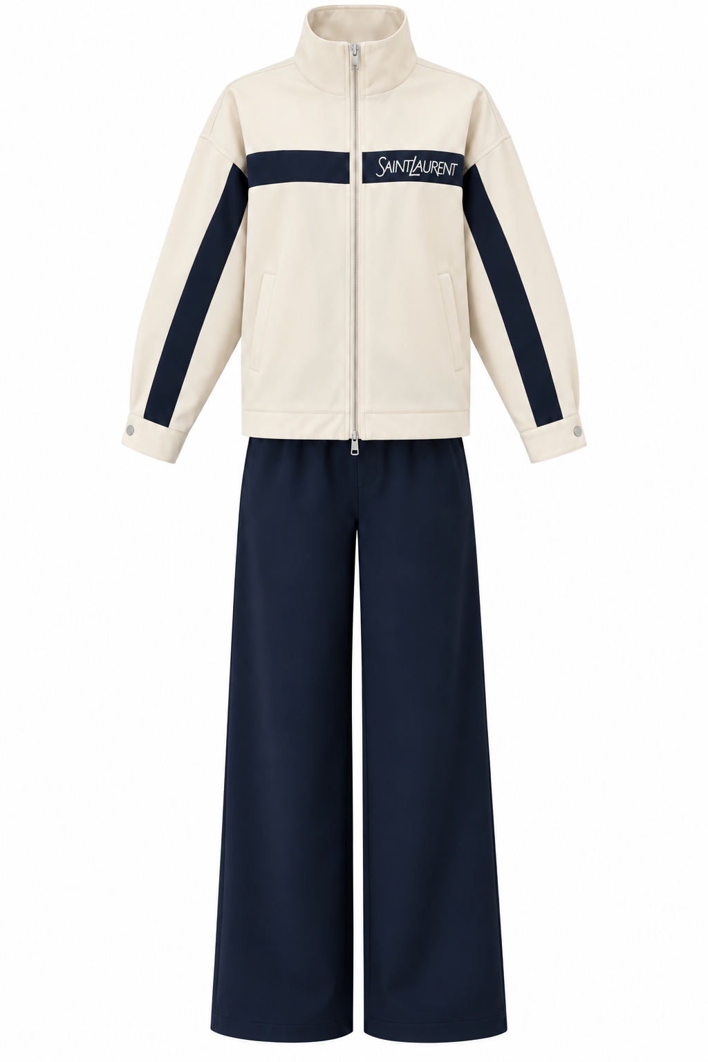 YSL parachute fabric tracksuit - beige