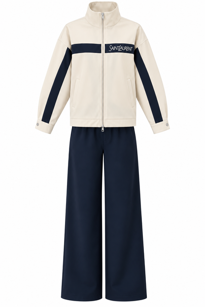 YSL parachute fabric tracksuit - beige