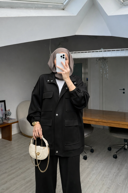 Mia Design Scuba oversized Set black