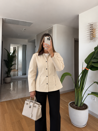 Pocket Riveted Jacket - beige