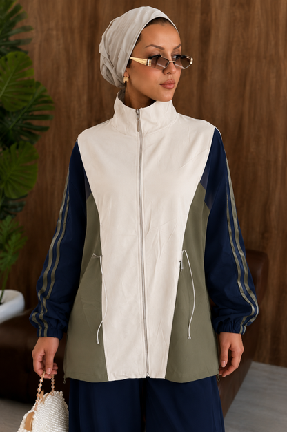 Contrast modal fabric tracksuit
