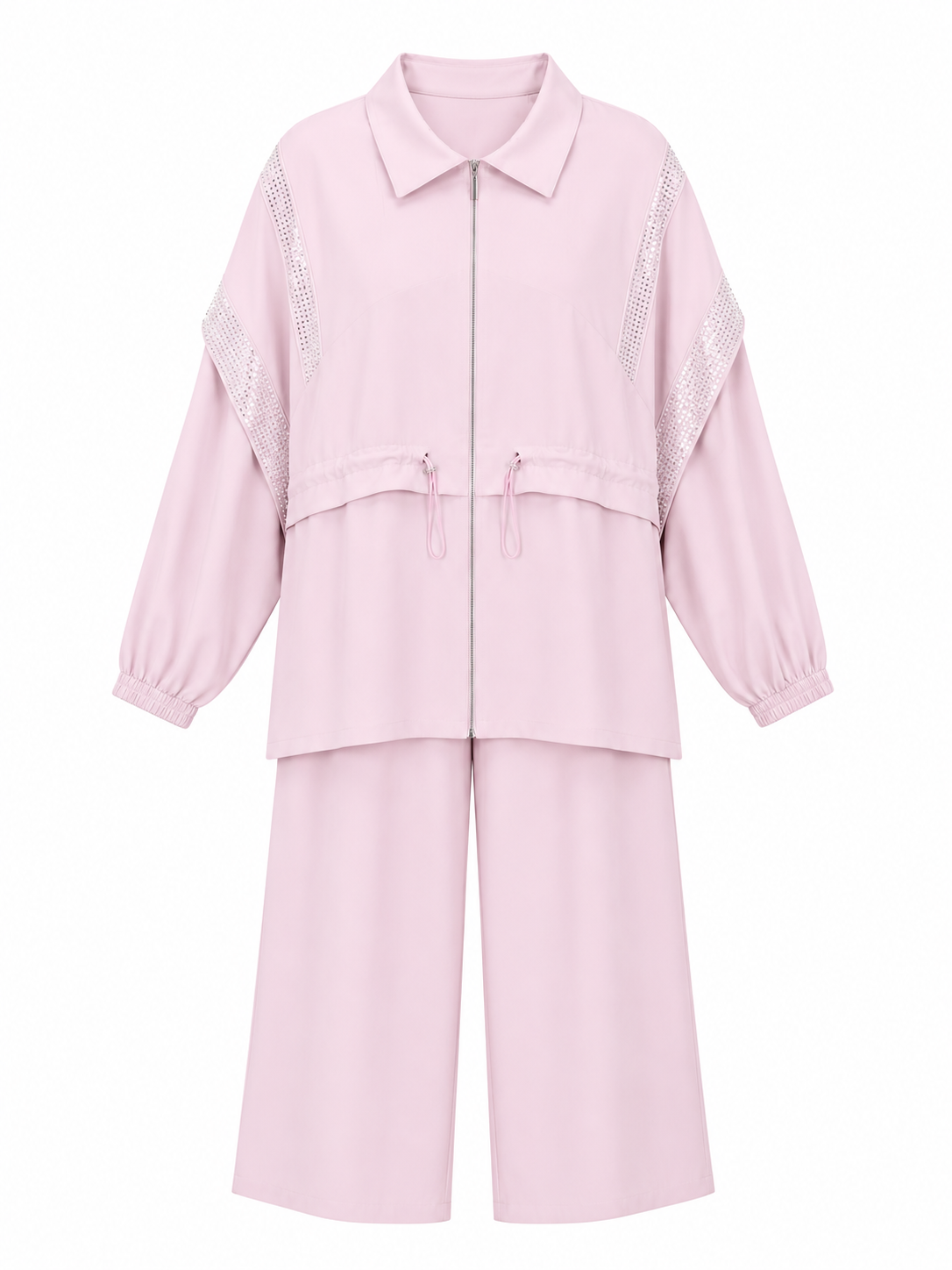 Tencel modal fabric oversized studded shirt set