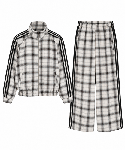 Norden Plaid Pattern Set with Stripe Detail