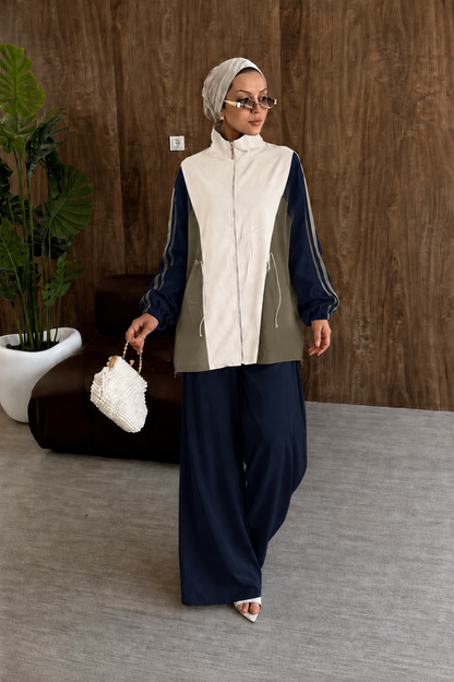 Contrast modal fabric tracksuit