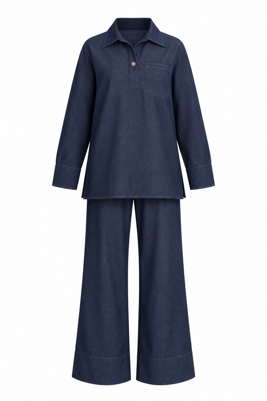 Jeans tencel co-ord set