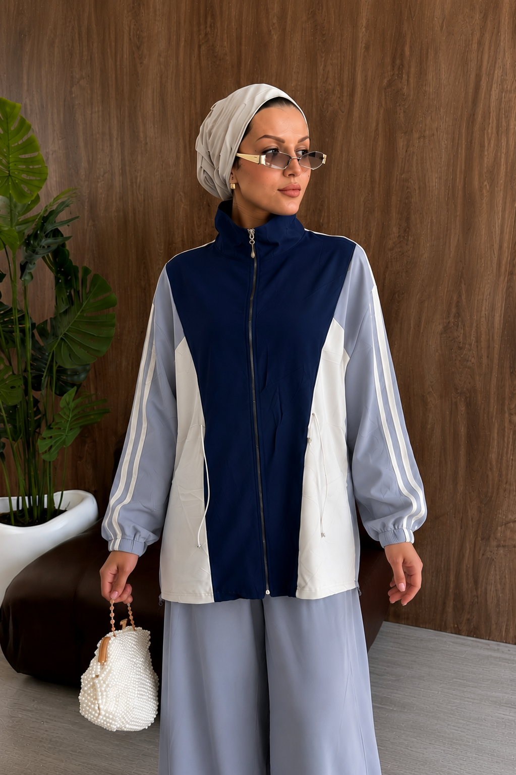 Contrast modal fabric tracksuit